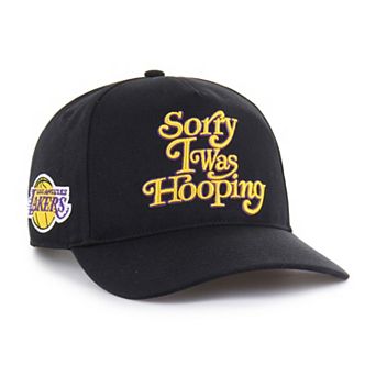 Men's Brand Seen by '47 Black Los Angeles Lakers Sorry I Was Hooping Hitch Adjustable Hat