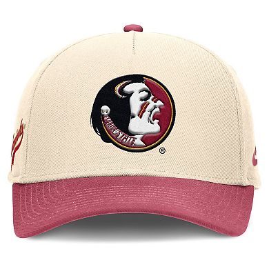Men's Nike Natural/Pink Florida State Seminoles Academic Rise Dri-FIT Adjustable Hat