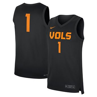 Men's Nike #1 Black Tennessee Volunteers Replica Basketball Jersey