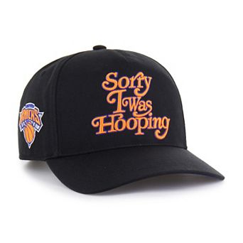 Men's Brand Seen by '47 Black New York Knicks Sorry I Was Hooping Hitch Adjustable Hat
