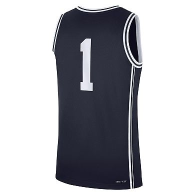 Men's Nike #1 Gray Duke Blue Devils Alternate Replica Basketball Jersey