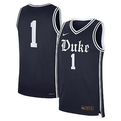 Men's Nike #1 Gray Duke Blue Devils Alternate Replica Basketball Jersey