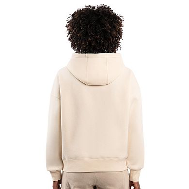 Women's Starter Cream Seattle Kraken Rhinestone Relaxed Hoodie