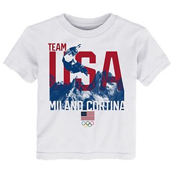 Toddler Outerstuff White Team USA Snowboarding T-Shirt