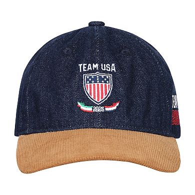 Men's Outerstuff Navy Team USA Milano Cortina 2026 Winter Olympics Adjustable Hat
