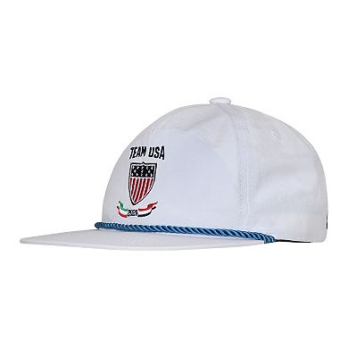 Men's Outerstuff White Team USA 2026 Winter Olympics Milano Cortina Adjustable Golf Hat
