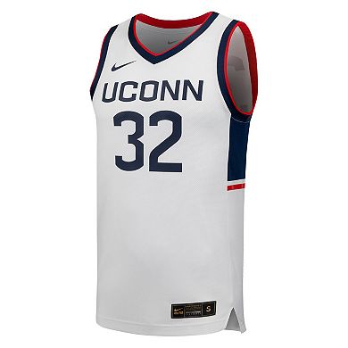 Men's Nike #32 White UConn Huskies Replica Basketball Jersey