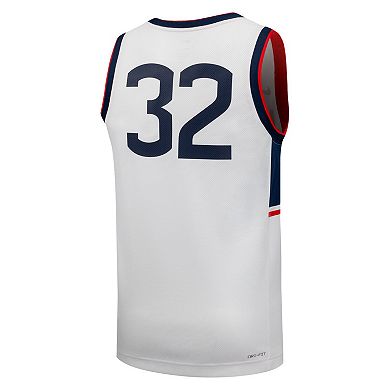 Men's Nike #32 White UConn Huskies Replica Basketball Jersey