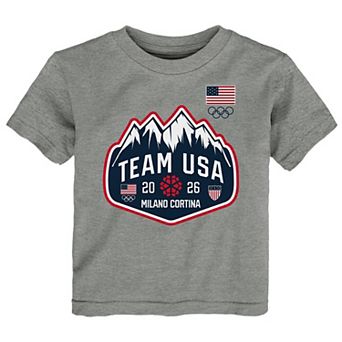 Toddler Outerstuff Gray Team USA Mountain Patch T-Shirt