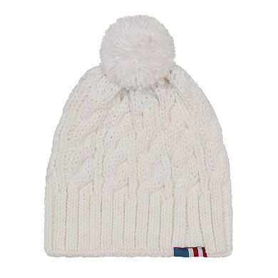 Men's Outerstuff White Team USA 2026 Winter Olympics Milano Cortina Knit Hat with Pom