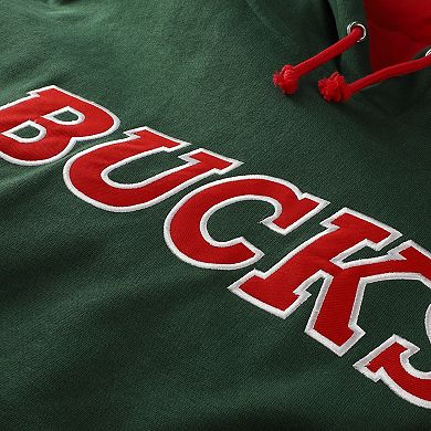 Men's Mitchell & Ness Hunter Green Milwaukee Bucks Hardwood Classics Big & Tall Hoodie