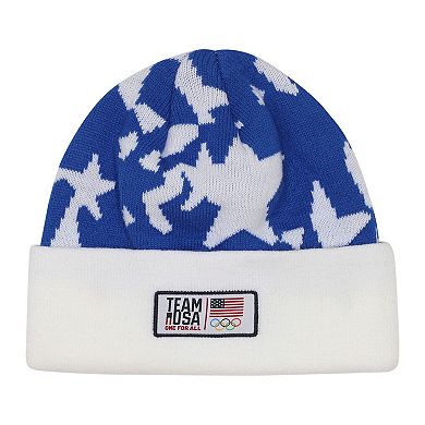 Men's Outerstuff Blue/White Team USA 2026 Winter Olympics Milano Cortina Cuffed Knit Hat