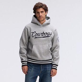 Fanatics Heather Gray Dallas Cowboys IconicFleece Tipped Hoodie