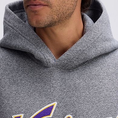 Fanatics Athletic Heather Gray Minnesota Vikings IconicFleece Tipped Hoodie