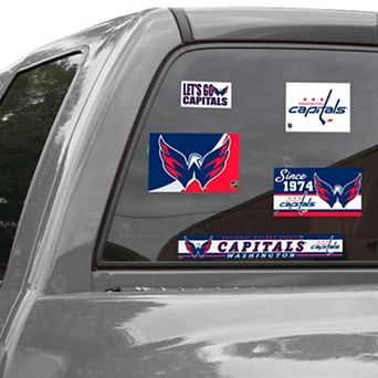 Washington Capitals WinCraft Set of Five Reusable Cling Ultra Car Decals