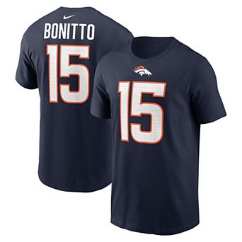 Men's Nike Nik Bonitto Navy Denver Broncos Player Name & Number T-Shirt