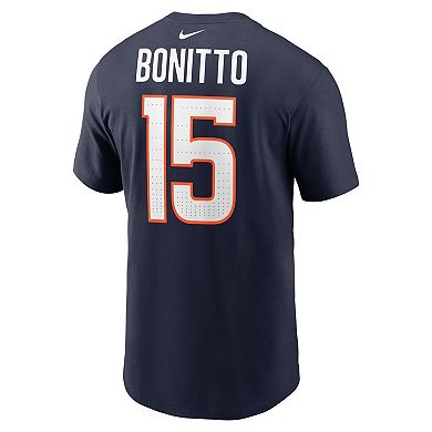 Men's Nike Nik Bonitto Navy Denver Broncos Player Name & Number T-Shirt