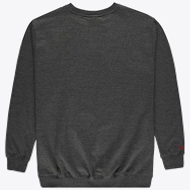 Men's Mitchell & Ness Heather Charcoal Chicago Bulls Hardwood Classics Big & Tall Crewneck Sweatshirt