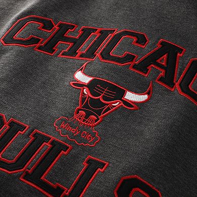 Men's Mitchell & Ness Heather Charcoal Chicago Bulls Hardwood Classics Big & Tall Crewneck Sweatshirt