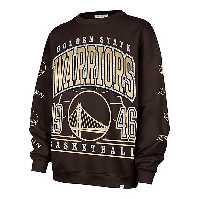 Women's '47 Brown Golden State Warriors 2025/26 City Edition Go Big Oversized Sweatshirt