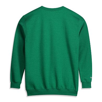Men's Mitchell & Ness Heather Kelly Green Boston Celtics Hardwood Classics Big & Tall Crewneck Sweatshirt