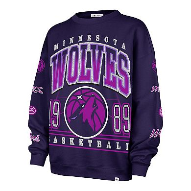Women's '47 Purple Minnesota Timberwolves 2025/26 City Edition Go Big Oversized Sweatshirt