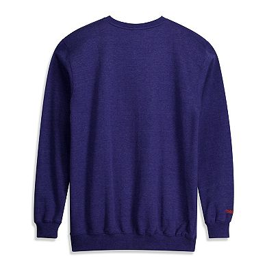 Men's Mitchell & Ness Heather Blue New York Knicks Hardwood Classics Big & Tall Crewneck Sweatshirt