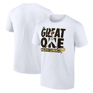 Men's Fanatics Roberto Clemente White Pittsburgh Pirates Cooperstown Collection Player T-Shirt
