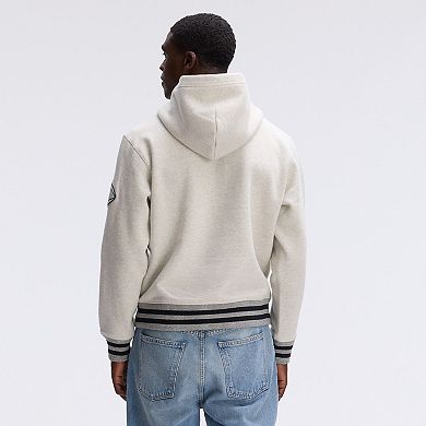 Fanatics Oatmeal Las Vegas Raiders IconicFleece Tipped Hoodie