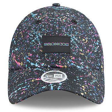 Women's New Era Black Denver Broncos 2025 NFL Crucial Catch Pony Tail Adjustable Hat