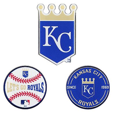 WinCraft Kansas City Royals 3-Pack Premium Fridge Magnet Set