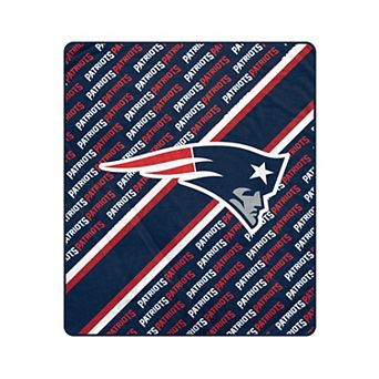 Pegasus New England Patriots 60" x 70" Diagonal Lined Wordmark Ultra Soft Blanket