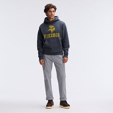 Fanatics Charcoal Minnesota Vikings IconicFleece Flocked Hoodie