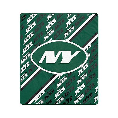 Pegasus New York Jets 60" x 70" Diagonal Lined Wordmark Ultra Soft Blanket