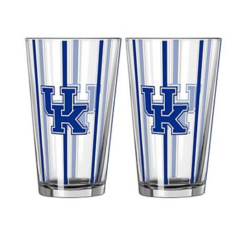 Logo Brands Kentucky Wildcats Two-Piece 16oz. Striped Pint Glass Set