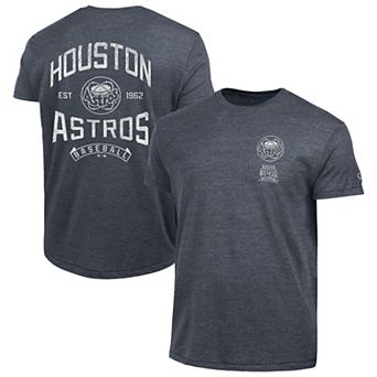 Men's Champion Navy Houston Astros Vintage 3-Hit Tri-Blend T-Shirt