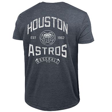 Men's Champion Navy Houston Astros Vintage 3-Hit Tri-Blend T-Shirt