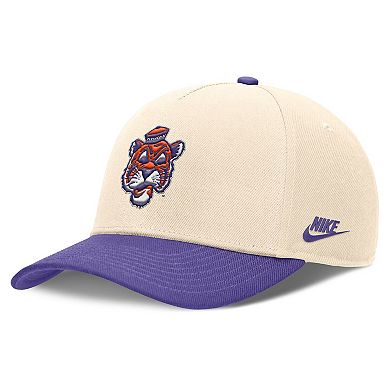 Men's Nike Natural/Purple Clemson Tigers Academic Rise Dri-FIT Adjustable Hat