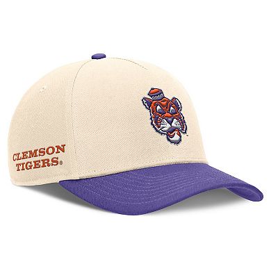 Men's Nike Natural/Purple Clemson Tigers Academic Rise Dri-FIT Adjustable Hat