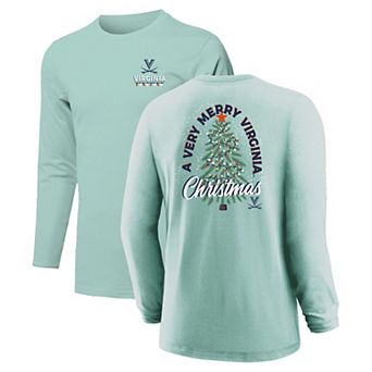 Youth Light Green Virginia Cavaliers Merry Christmas Tree Long Sleeve T-Shirt