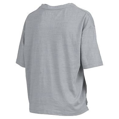 Women's Pressbox Gray Michigan Wolverines Nelson T-Shirt