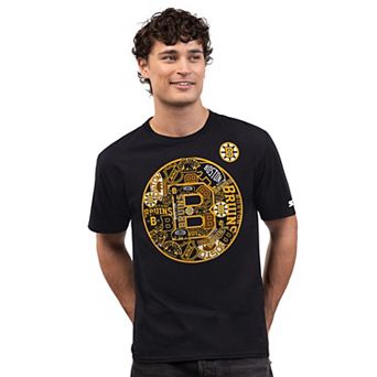 Men's Starter Black Boston Bruins Logo Collage T-Shirt