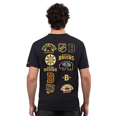 Men's Starter Black Boston Bruins Logo Collage T-Shirt