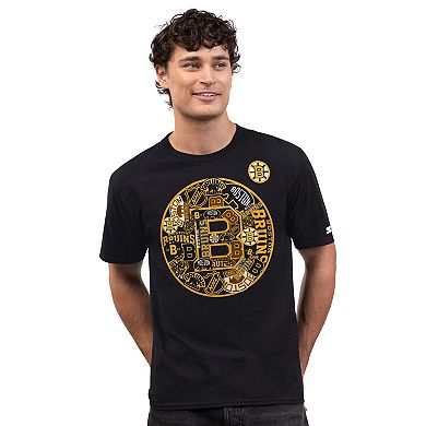 Men's Starter Black Boston Bruins Logo Collage T-Shirt