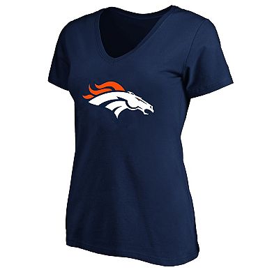 Women's Fanatics Navy Denver Broncos Plus Size V-Neck T-Shirt