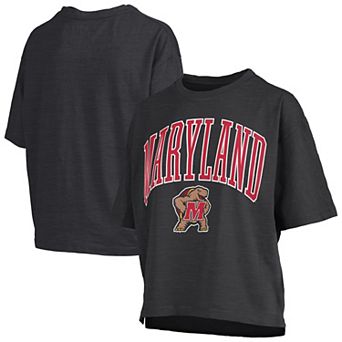 Women's Pressbox Black Maryland Terrapins Nelson T-Shirt