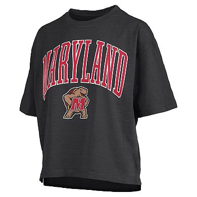 Women's Pressbox Black Maryland Terrapins Nelson T-Shirt