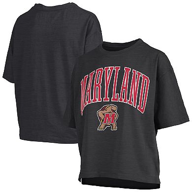 Women's Pressbox Black Maryland Terrapins Nelson T-Shirt