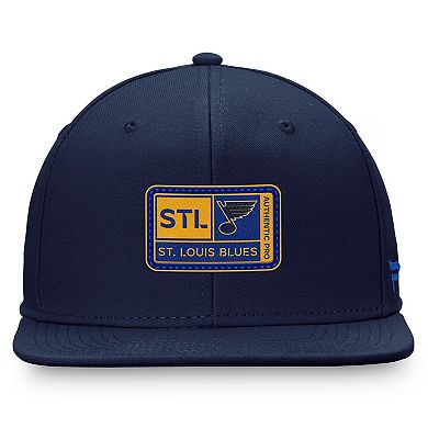 Men's Fanatics Navy St. Louis Blues Authentic Pro Training Camp Snapback Hat
