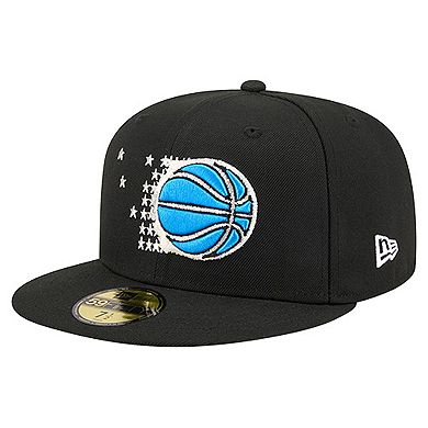 Men's New Era Black Orlando Magic Core Logo 59FIFTY Fitted Hat
